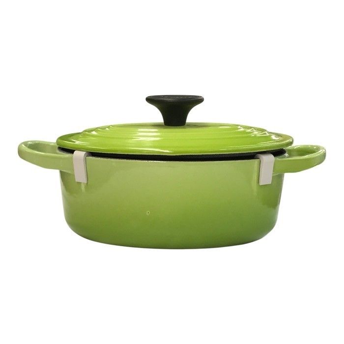 ルクルーゼ ココット オーバル オリーブグリーン ミルクパン 蓋クリップ付き LE CREUSET ル・クルーゼ ココット オーバル 両手鍋 0.9L 楕円
