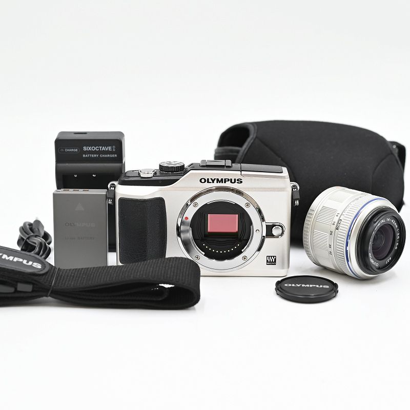 OLYMPUS オリンパス PEN E-PL2 M.ZUIKO DIGITAL 14-42mm F3.5-5.6 (ショット数2678枚) ミラーレス一眼レフカメラ 【中古】