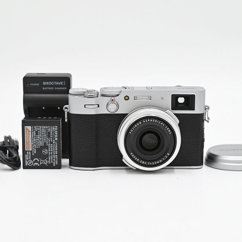 FUJIFILM 富士フイルム デジタルカメラ X100V シルバー X100V-S (ショット数220枚) コンパクトデジタルカメラ 【中古】