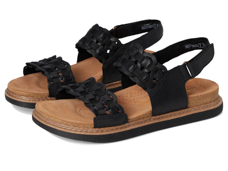 クラークス レディース シューズ サンダル Clarks Arwell Glide Black Combi Lea ブラック