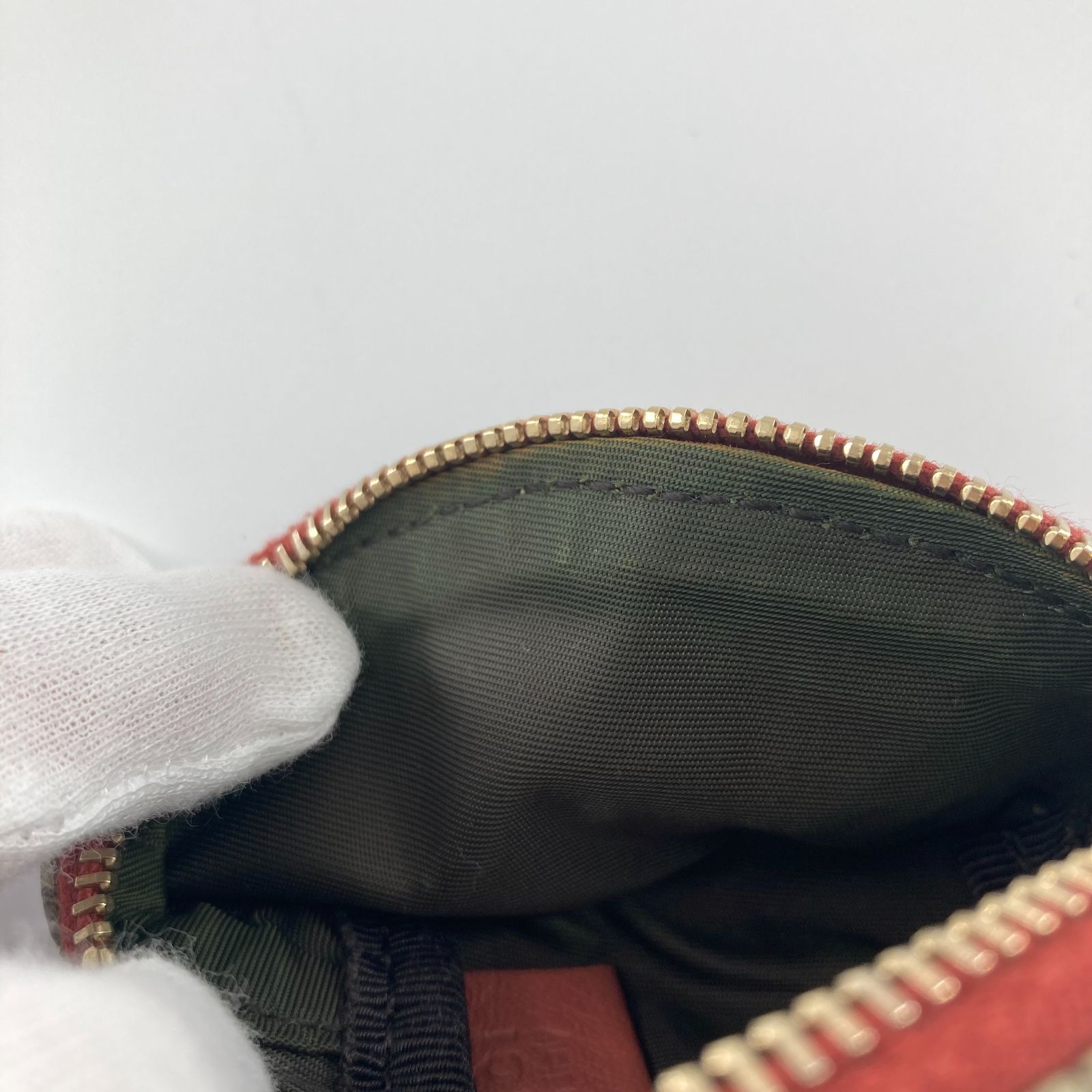 GUCCI（グッチ）GGスプリーム　ピッグモチーフ　コインケース　ブラウン×グレー