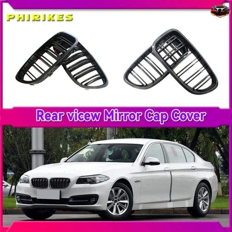 BMW 5シリーズ F10 F11 F18 2010-2017 フロントキドニーダブルスラットグリル デュアルラインレーシンググリル