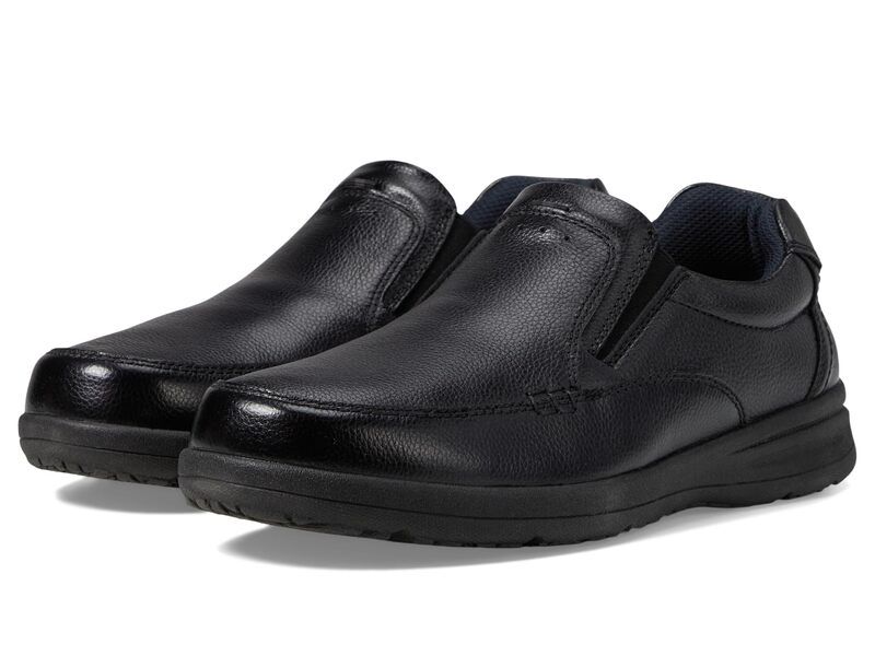 ノンブッシュ メンズ シューズ スリッポン・ローファー Nunn Bush Camoc Toe SlipOn Black Tumbled L ブラック