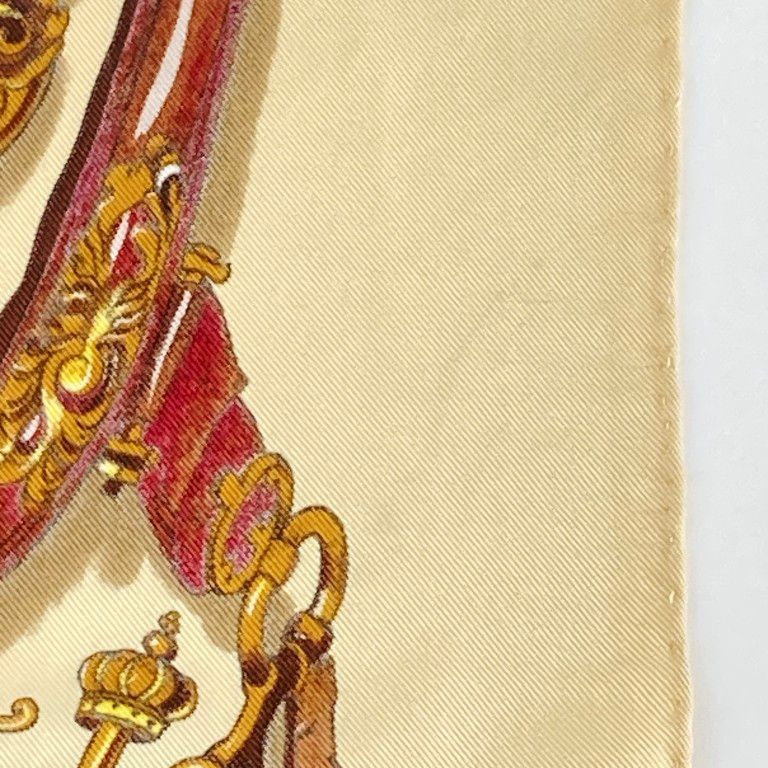 HERMES（エルメス）　MUSEE　博物館　カレ90　シルク　スカーフ　ベージュ