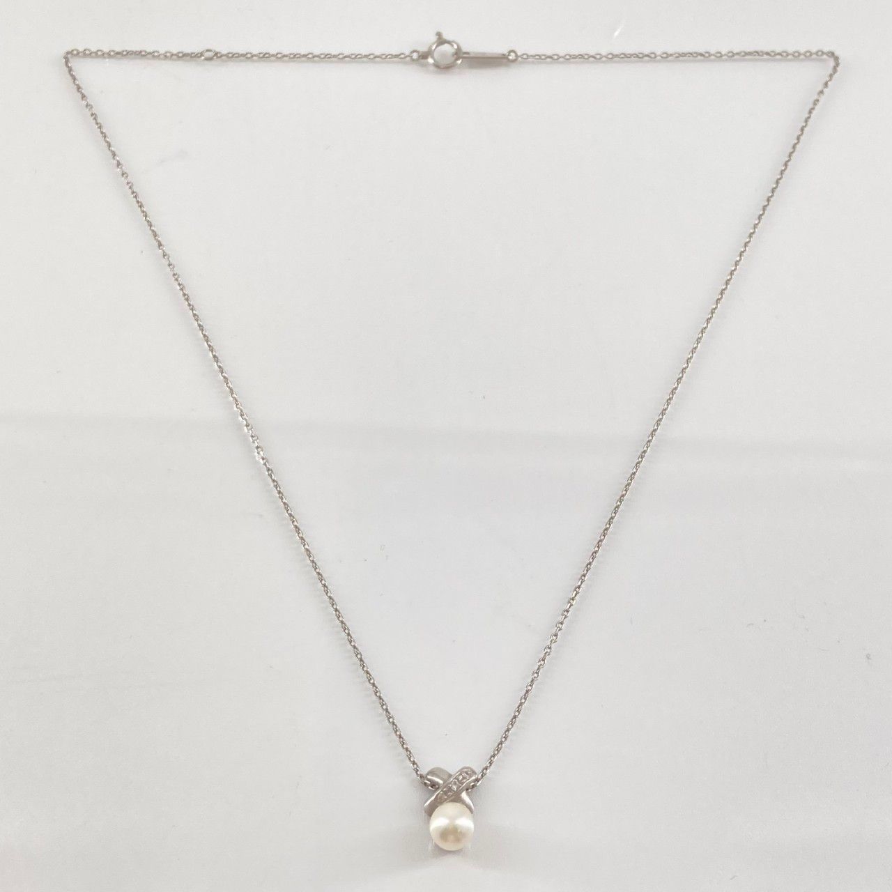 TASAKI（タサキ） ダイヤモンド×パール PT850/PT900 D0.02 ネックレス 3.5g ホワイト