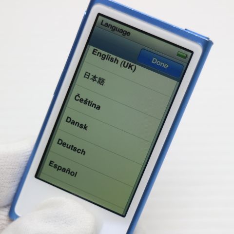 美品 iPod nano 第7世代 16GB ブルー 即日発送 MD477J/A MD477J/A