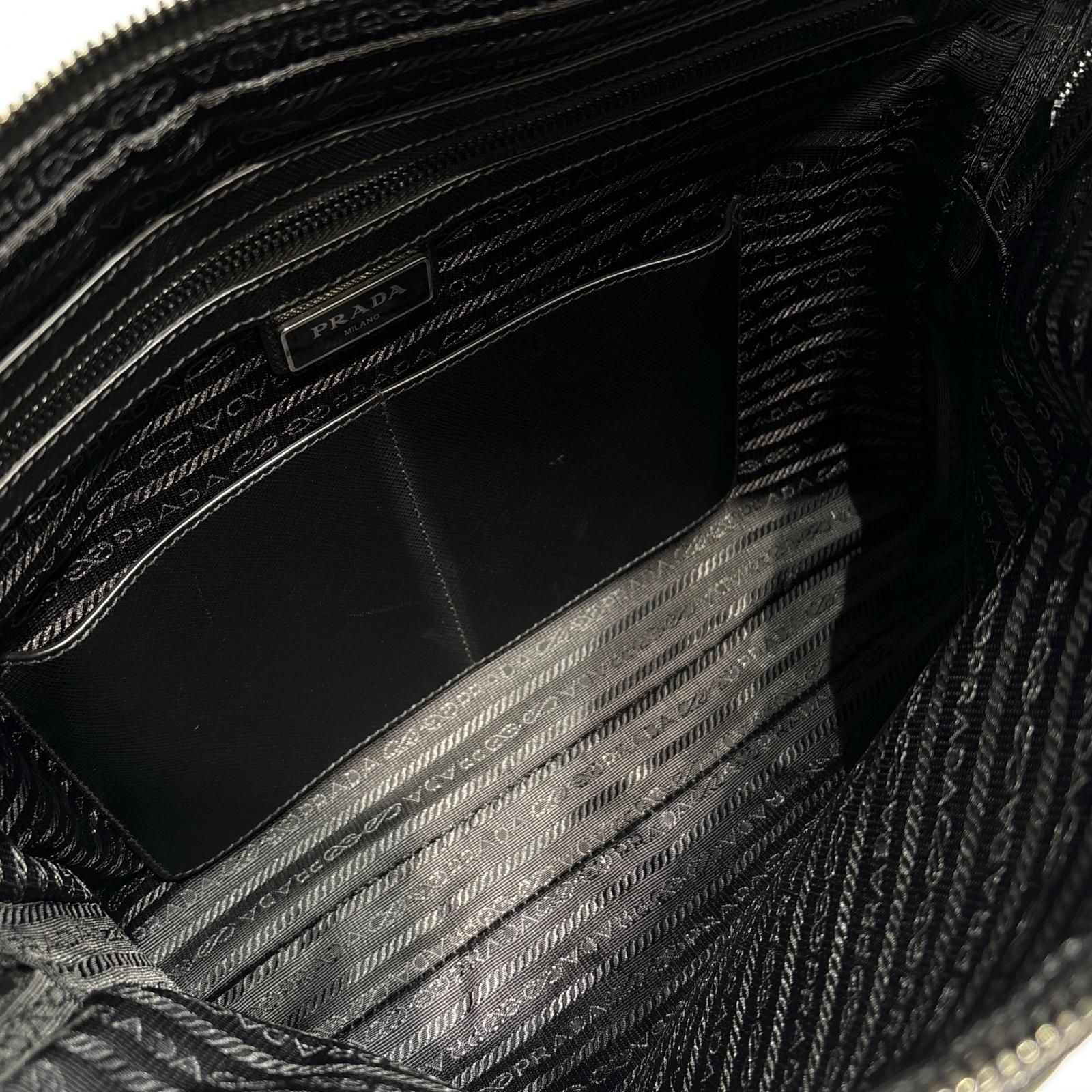 PRADA プラダ ビジネスバッグ ハンドバッグ ブリーフケース ナイロン/サフィアーノ グレー ブラック メンズ【中古】【473】 PRADA プラダ ビジネスバッグ ハンドバッグ ブリーフケース ナイロン/サフィアーノ グレー ブラック メンズ【中古】【473】