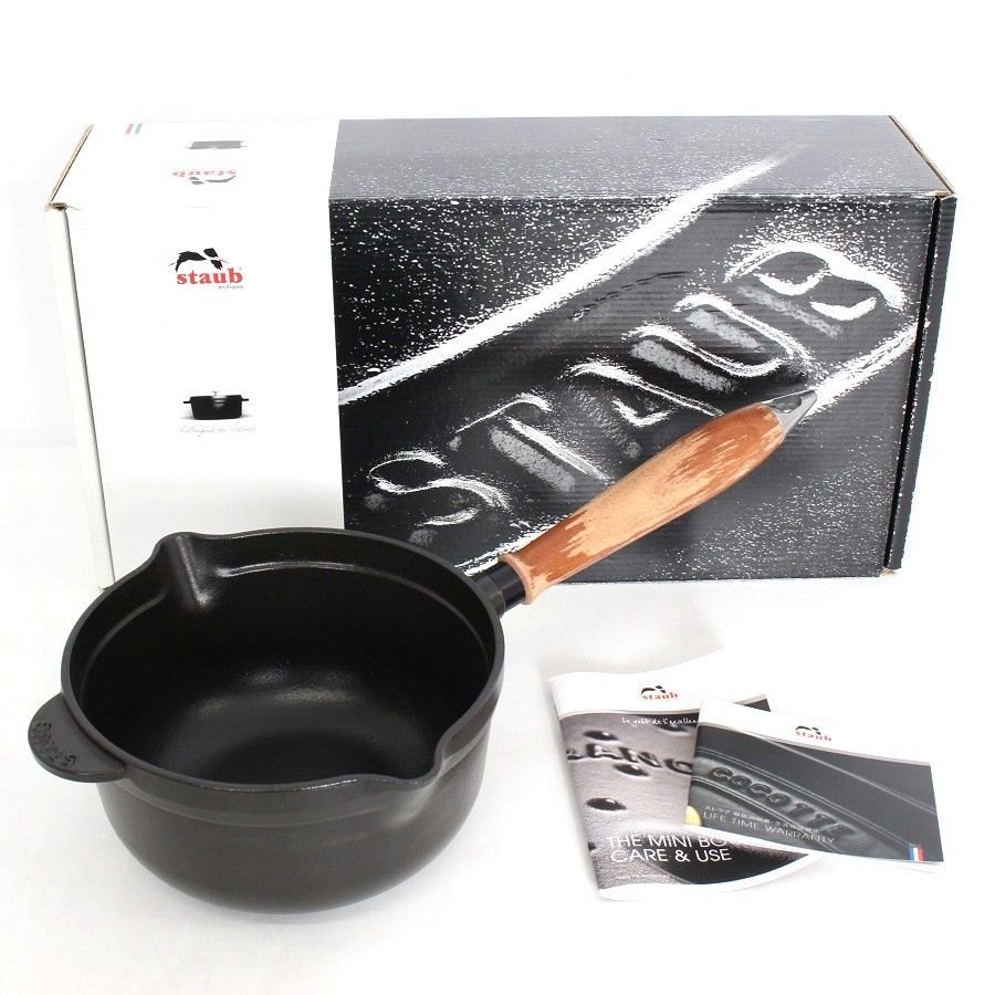 ストウブ ヴィンテージソースパン 18cm 40508-338 ブラック ホーロー 