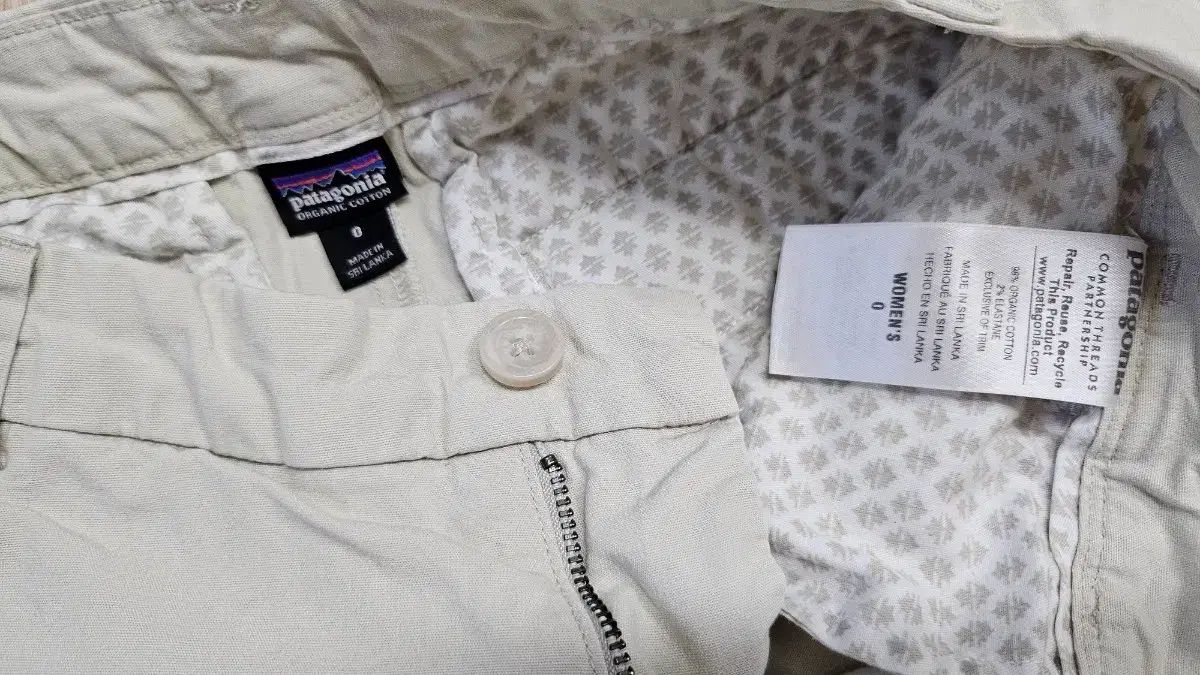 patagonia レディース Sサイズ ベージュ コットン パンツ