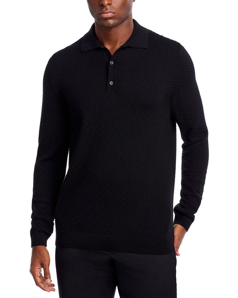 ボス メンズ アウター ニット・セーター ポロシャツ BOSS Diluigi Polo Sweater Exclusive Black ブラック