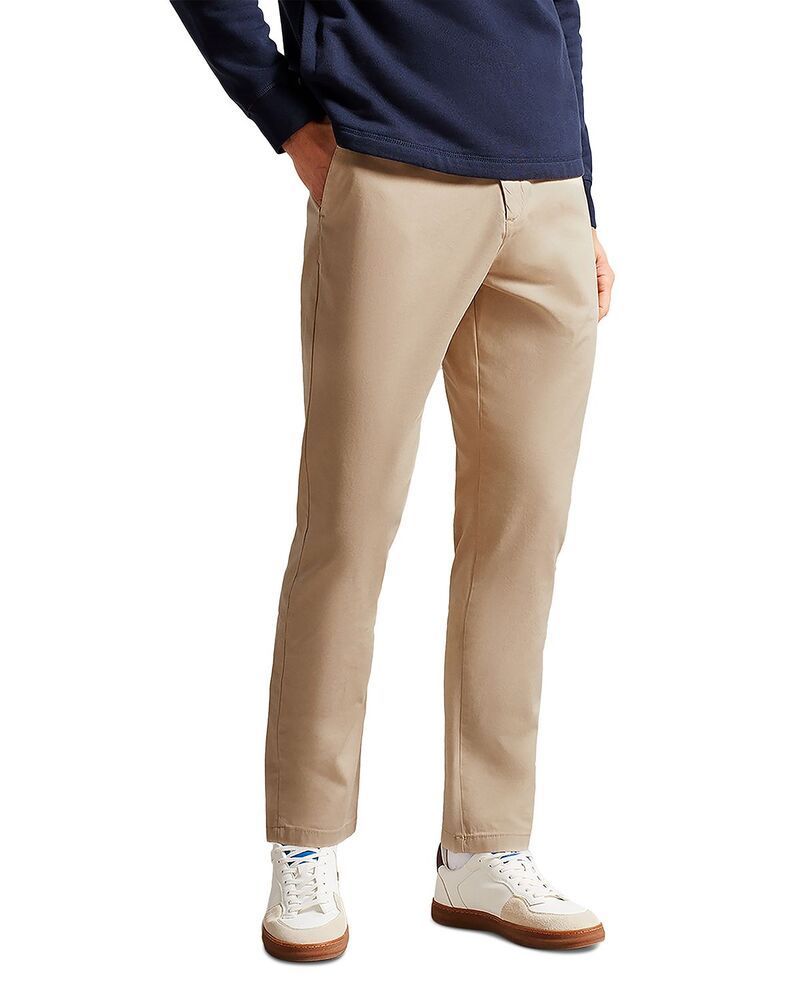 テッドベーカー メンズ ボトムス カジュアルパンツ スリムフィット Ted Baker Haydae Slim Fitextured Chino Pantstone ストーン