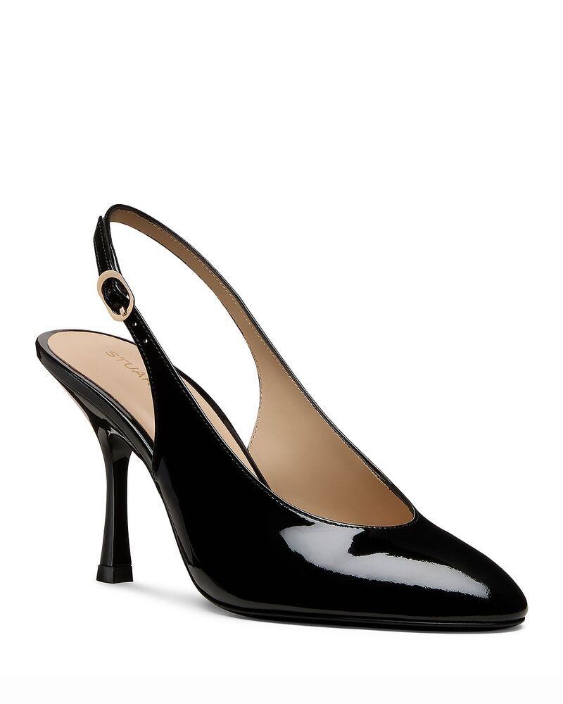 スチュアート ワイツマン レディース シューズ パンプス レザー Stuart Weitzman Womens Madison Patent Leather Slingback Pumps Black