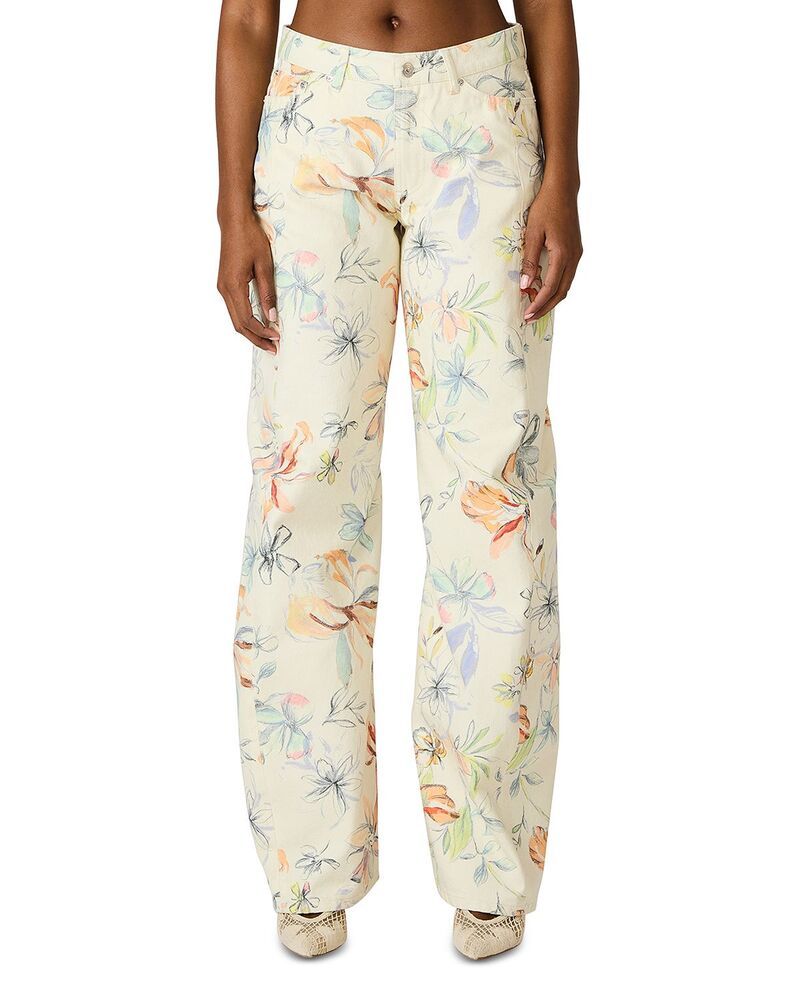 スティーブ マデン レディース ボトムス デニムパンツ ヴィンテージ フラワー柄 ジーンズ フラワー STEVE MADDEN Rori Floral Barreleg Jeans in Vintag