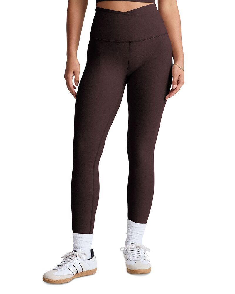 ビヨンドヨガ レディース ボトムス レギンス ミディ Beyond Yoga Spacedye At Your Leisure High Waisted Midi Legging Dark Choco