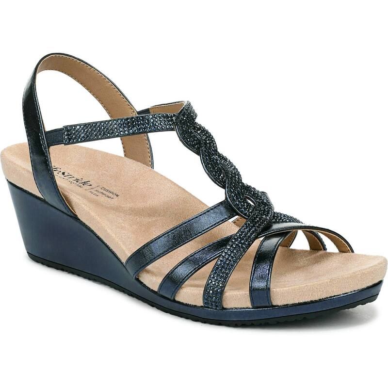 ライフストライド レディース シューズ パンプス LifeStride Miami Womenstrappy Wedges Lux Navy ネイビー