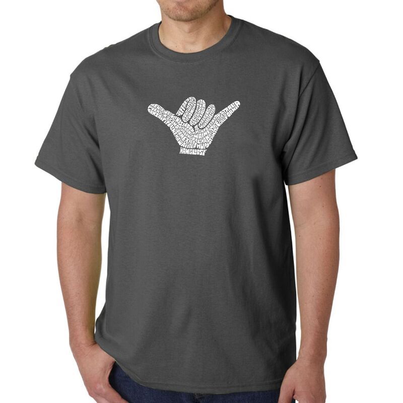 エルエーポップアート レディース トップス Tシャツ LA Pop Art Hang Loose Mens Word Artshirt Grey グレー