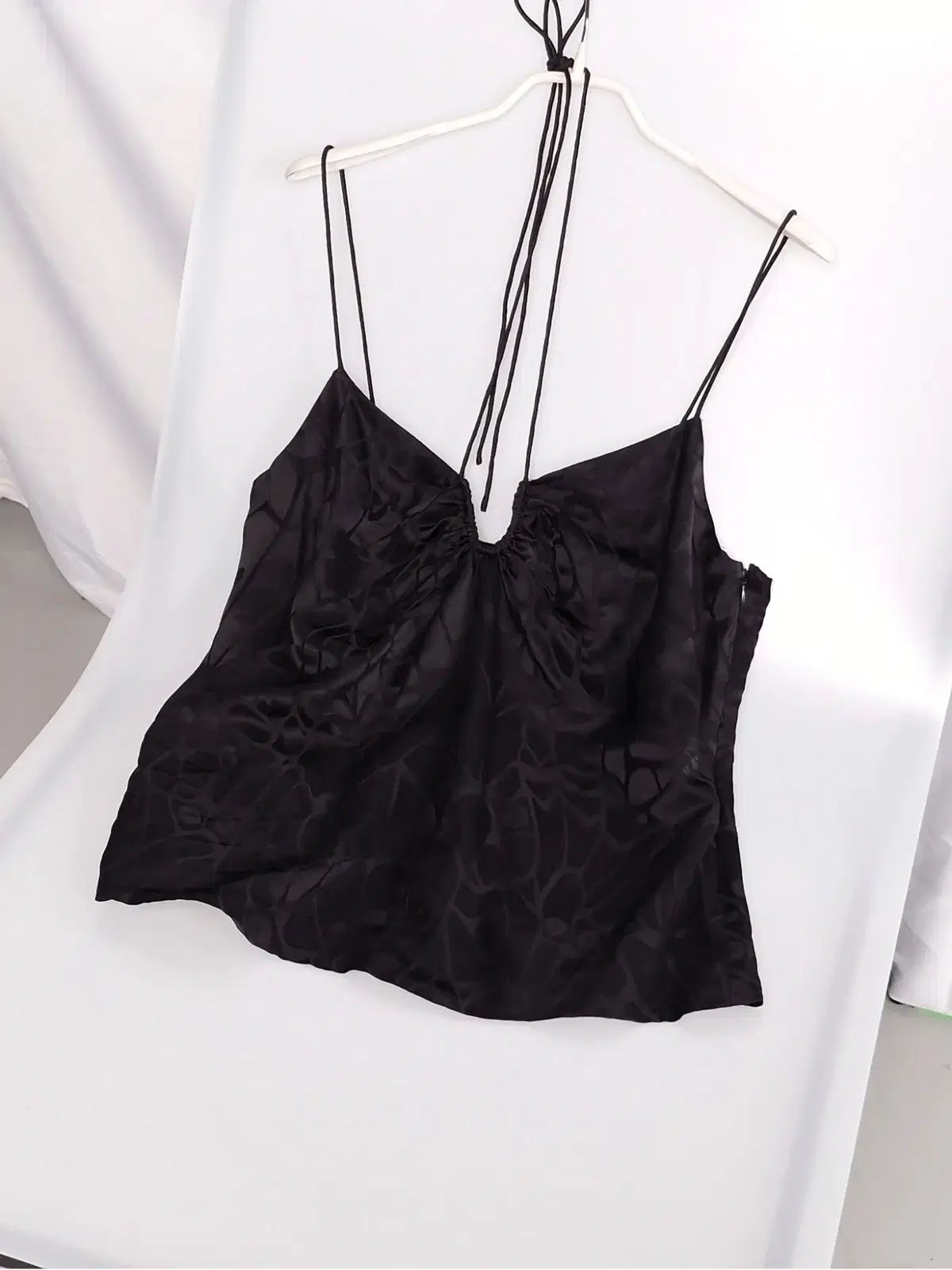 Anine Bing アニー ビング POPPY シルク ブラック トップス L (新品)_A264