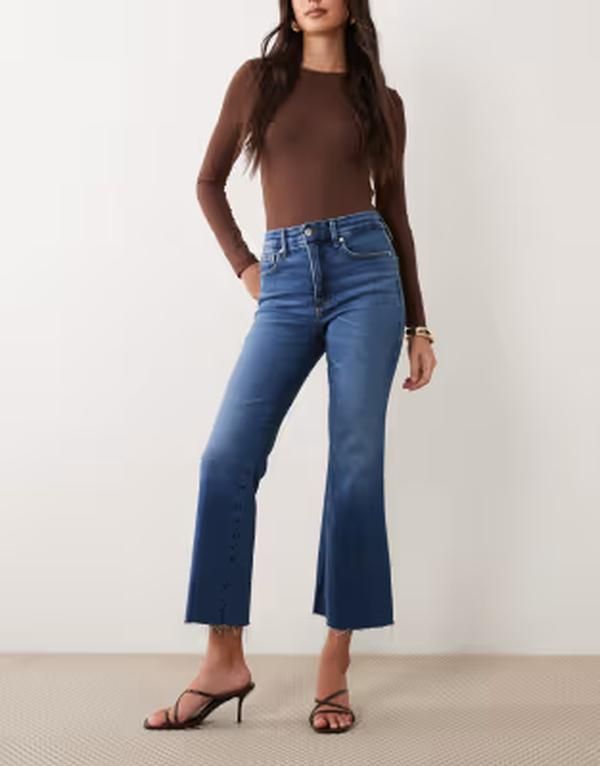 グッドアメリカン レディース ボトムス デニムパンツ ミニ クロップド ブーツ ジーンズ Good American softech good legs cropped mini boot cut j