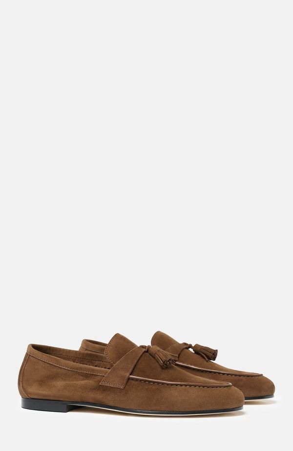 スカロッソ レディース シューズ スリッポン・ローファー SCAROSSO Luisa Loafers Chocolate Suede チョコレート