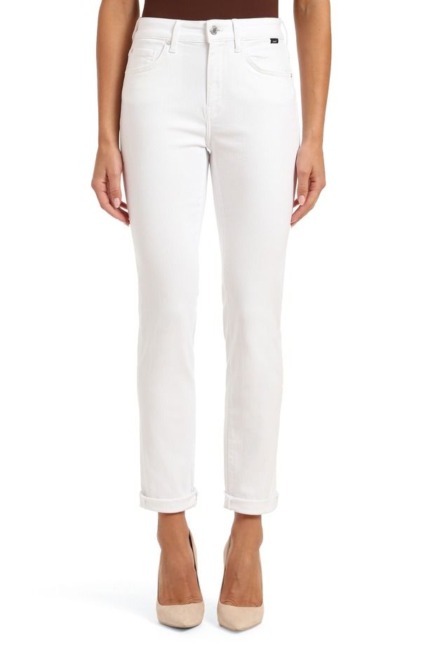 マーヴィ ジーンズ レディース ボトムス デニムパンツ Mavi Jeans Kathleen Mid Waist Slim Boyfriend Jeans White Feather Blue ホワ