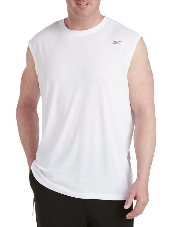 リーボック メンズ トップス Tシャツ ジャージー Reebok Performance Jersey Tech Muscle Tee White ホワイト