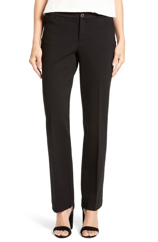 アンクライン レディース ボトムス レギンス フレア パンツ Anne Klein Compression Flare Leg Ponte Pants Anne Black ブラック