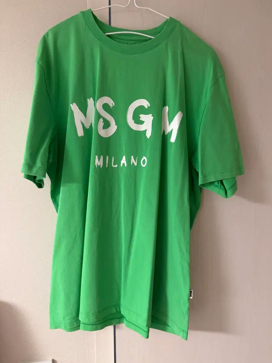 MSGM ロゴ 半袖T ファン グリーン