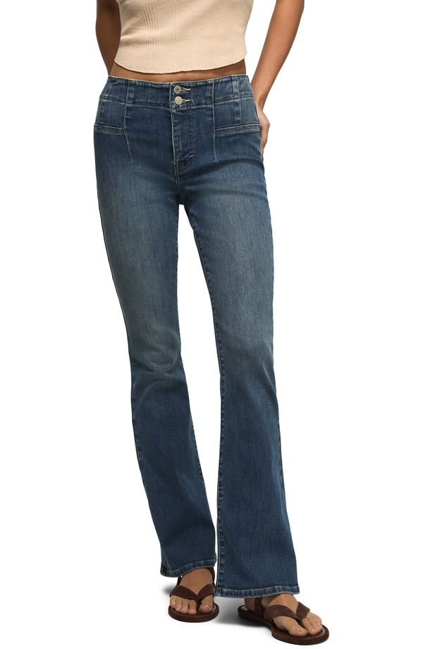ラッキーブランド レディース ボトムス デニムパンツ ハイウエスト ジーンズ Lucky Brand Stevie Seamed High Waist Flare Jeans Princess Was