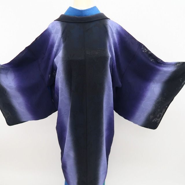 【新品・夏羽織】紋紗 縦暈し 夏着物 正絹 仕付け糸付 ロング丈 tomihisa“艶めいてミステリアス！おとな色に風薫る忘れ難き情景”8805