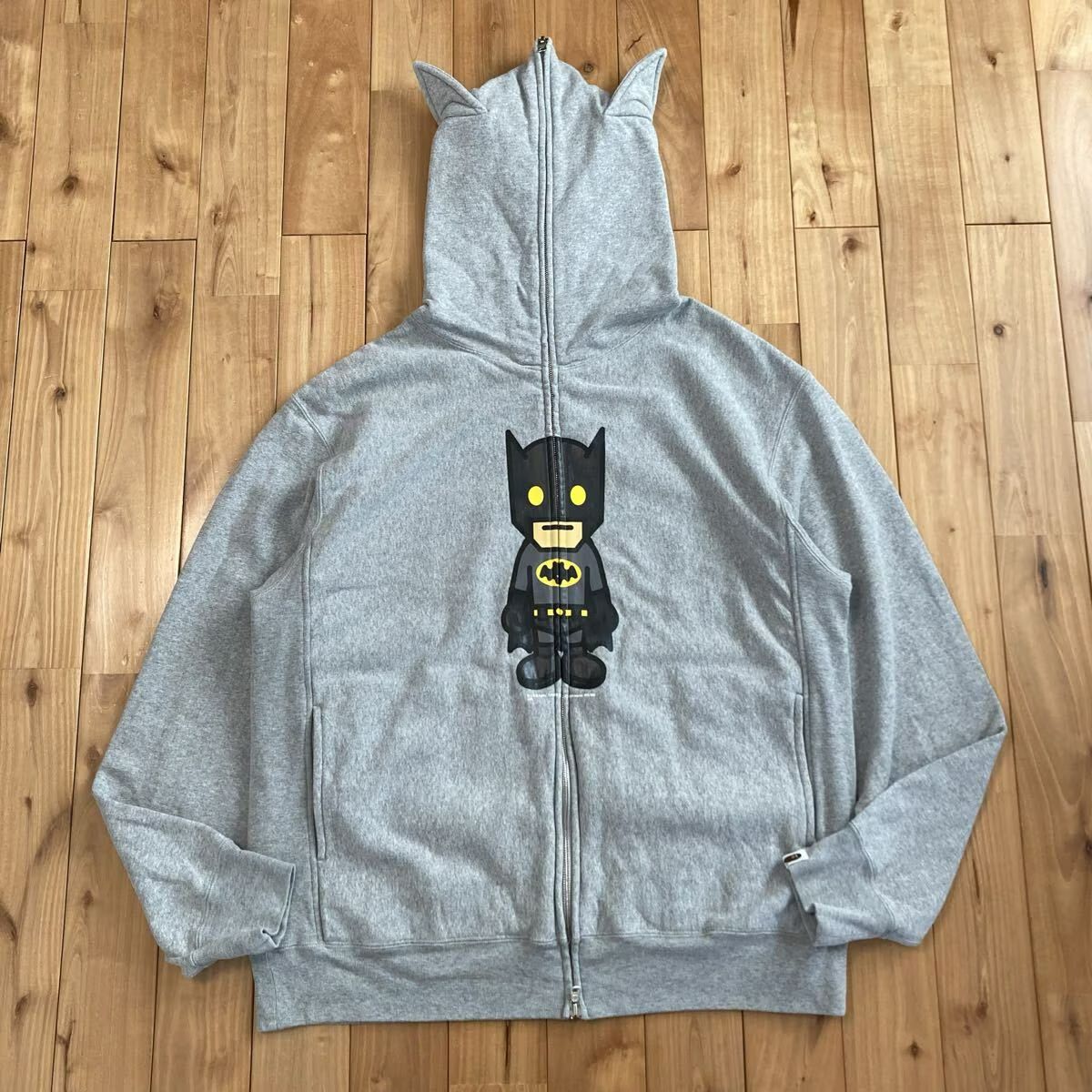 DC Comics × BAPE Batman フルジップ パーカー Lサイズ グレー a