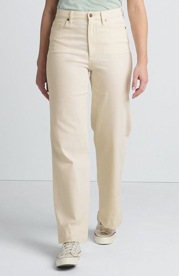 ランズエンド レディース ボトムス デニムパンツ ワイドレッグ ジーンズ Lands End High Rise Wide Leg Denim Jeans Natural デニム