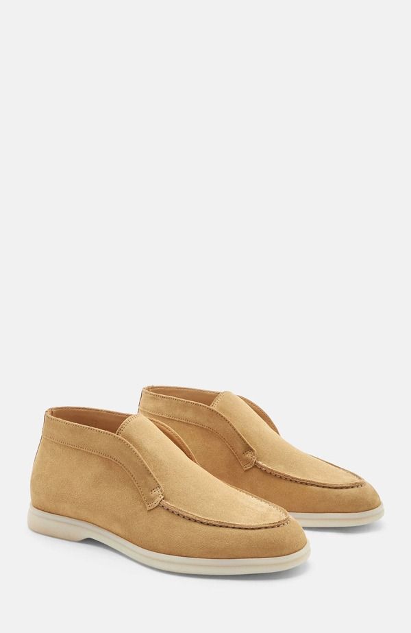 スカロッソ レディース シューズ ブーツ・レインブーツ SCAROSSO Leonarda Boots Beige Suede ベージュ