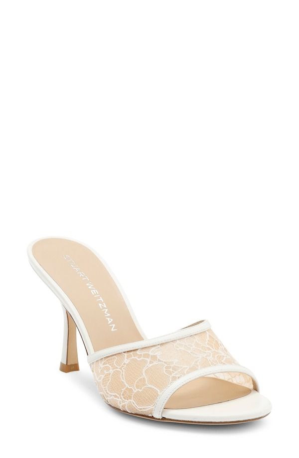 スチュアート ワイツマン レディース シューズ ヒール サンダル Stuart Weitzman Bare It All Slide Sandal Blanco White ホワイト