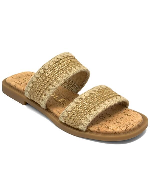 エアロソールズ レディース シューズ スリッポン・ローファー サンダル Aerosoles Womens Centro SlipOn Flat Sandals Natural Beige ベージュ