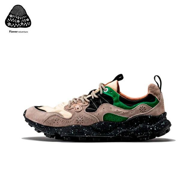 【新品】FlowerMOUNTAIN フラワーマウンテン YAMANO3 ヤマノスリー Beige/Green FM63093 【 アウトドア 靴 スニーカー シューズ メンズ 】