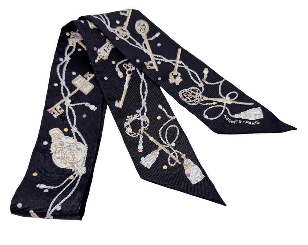 HERMES エルメス トゥイリー ツイリー スカーフ シルク100％ Les Cles