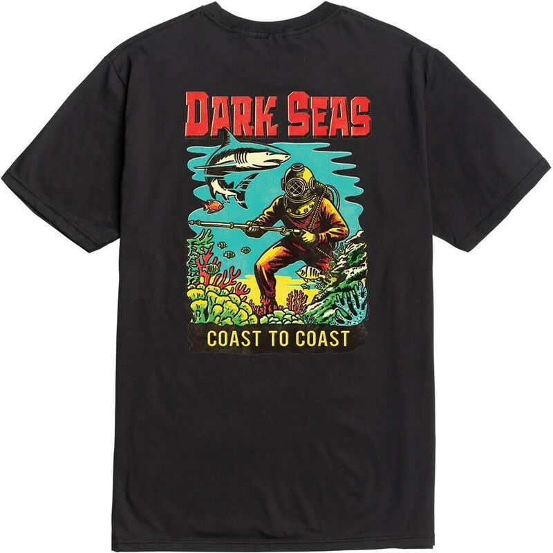 ダークシーズ メンズ トップス Tシャツ Dark Seas Water Decal TShirt Mens Black ブラック