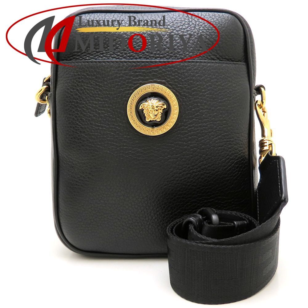 VERSACE ヴェルサーチ ラ・メドゥーサ 1002885 ショルダーバッグ レザー ブラック レディース/353314【中古】