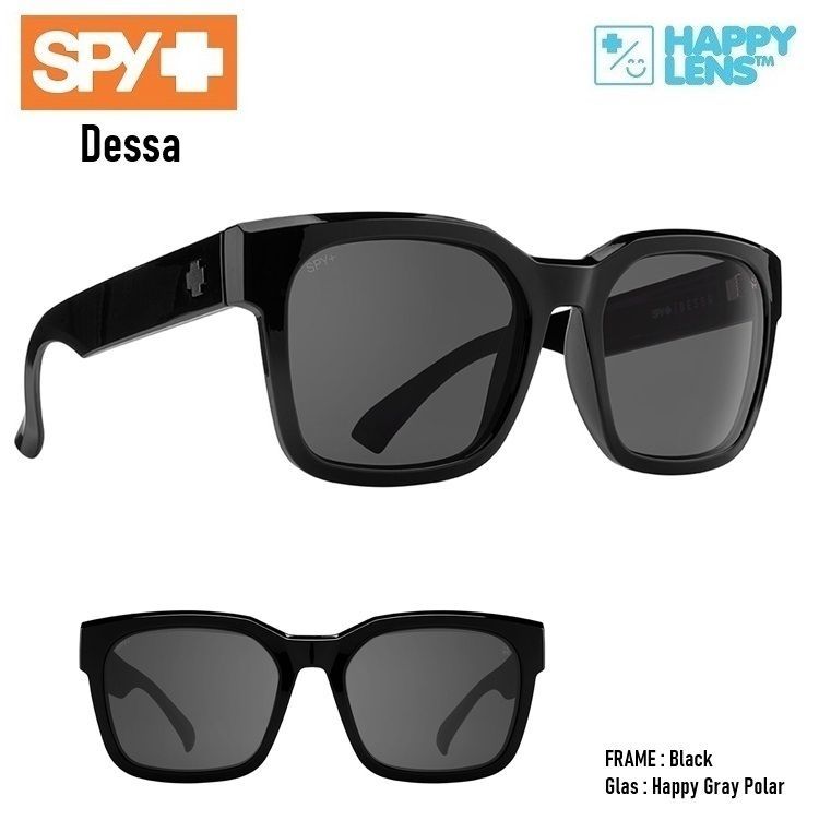 SPY OPTIC スパイ 【 DESSA 】HAPPY LENS【 Black - Happy Gray Polar 】偏光レンズ ハッピーレンズ 女性 W's　送料無料！！スパイサングラス正規品 happylens