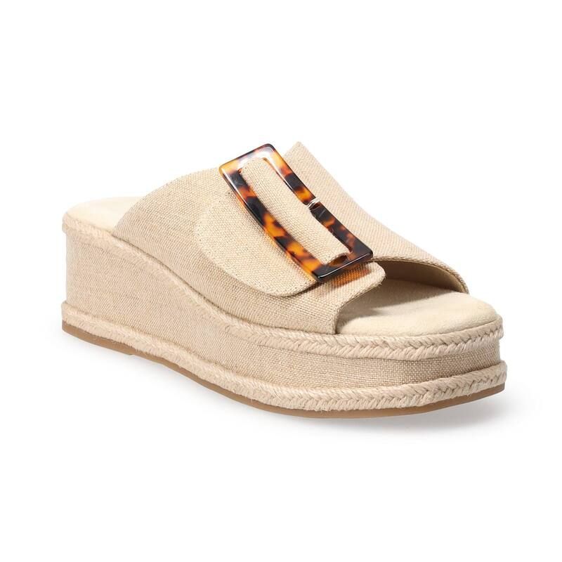 ソノマ レディース シューズ サンダル Sonoma Goods For Life Long Buckle Womens Flatform Sandals Natural