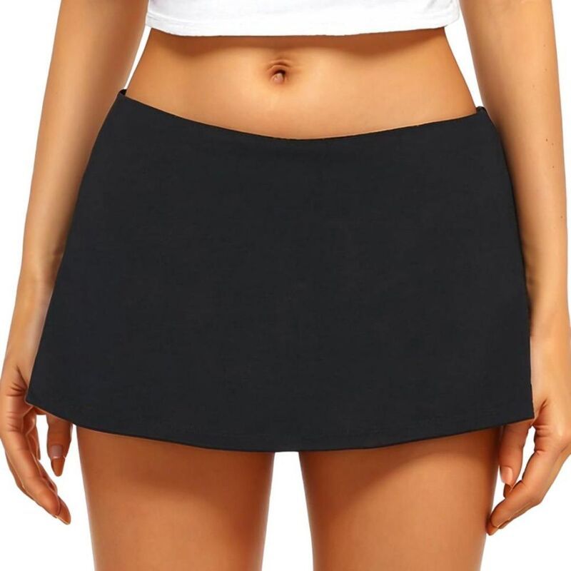 イエスファッション レディース ボトムスカート ミニ ショートパンツ Yesfashion Womens Lowaist Micro Mini Skortskirt with Builtin Shor