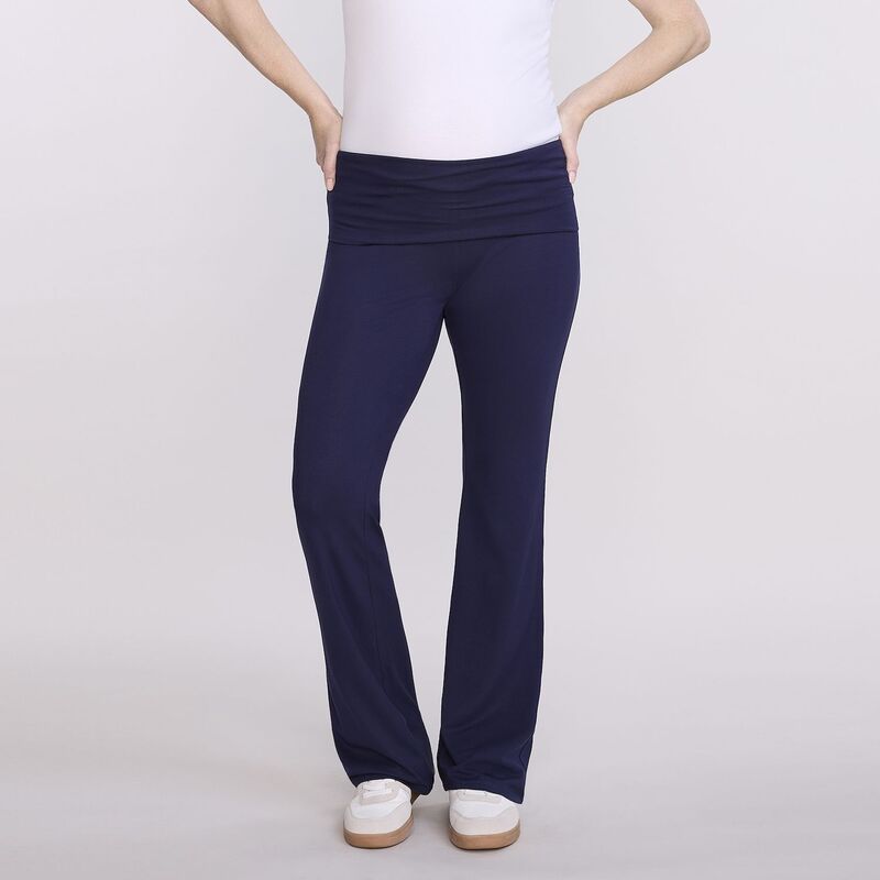 マザーフッド レディース ボトムス カジュアルパンツ レギンス マタニティ Maternity Motherhood Roll Over Waist Flair Leggings Peacoat