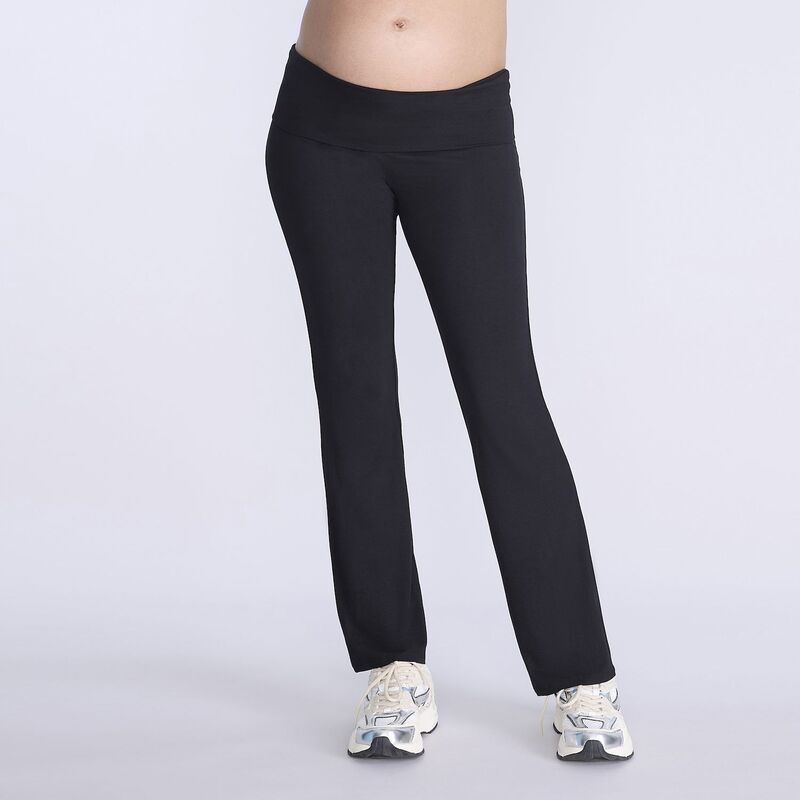 マザーフッド レディース ボトムス カジュアルパンツ レギンス マタニティ Maternity Motherhood Roll Over Waist Flair Leggings Black ブラック