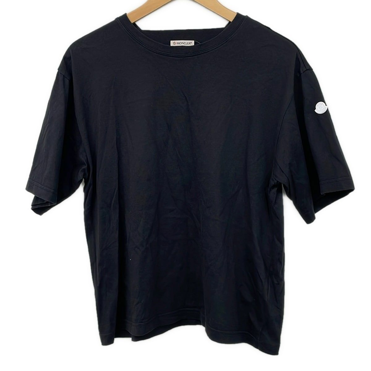MONCLER(モンクレール) 半袖Tシャツ サイズS レディース美品 SS T-SHIRT WOMAN 黒 MONCLER 4 HYKE