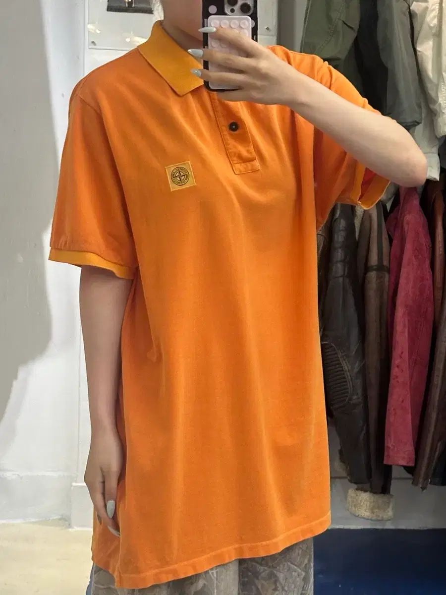 STONE ISLAND ストーンアイランド ピグメント PIGMENT ピグメント オレンジ カラーTシャツ 半袖