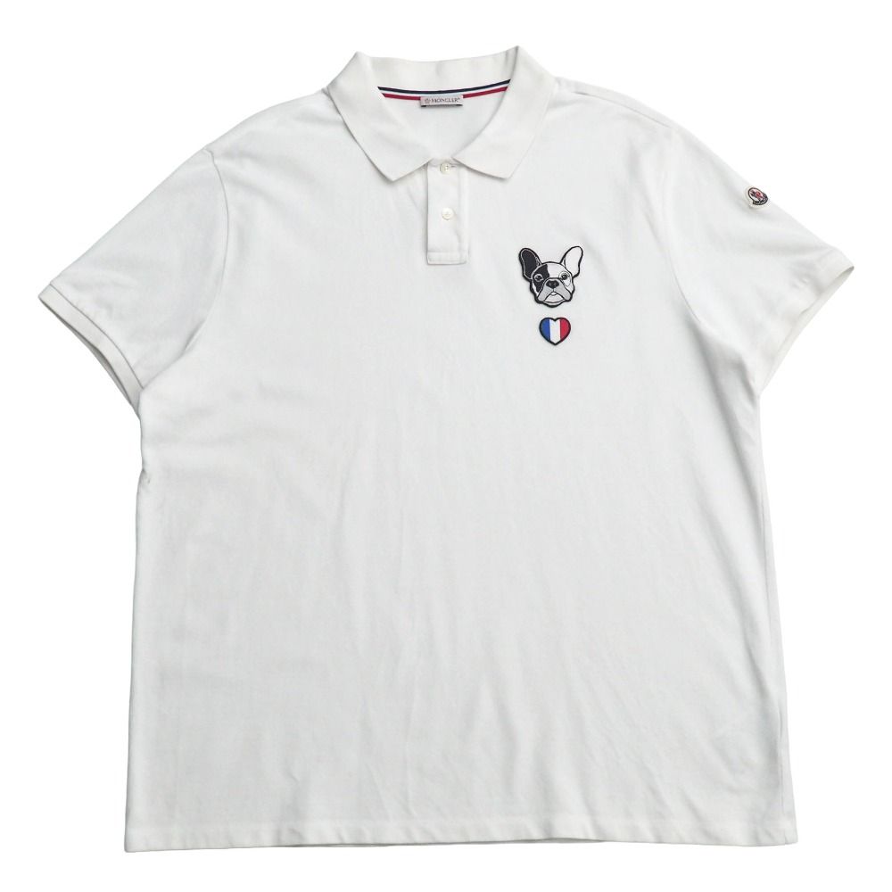 MONCLER モンクレール ポロシャツ サイズ3XL フレンチブルドッグパッチ 鹿の子 ブランド古着【中古】20260612/RA9803