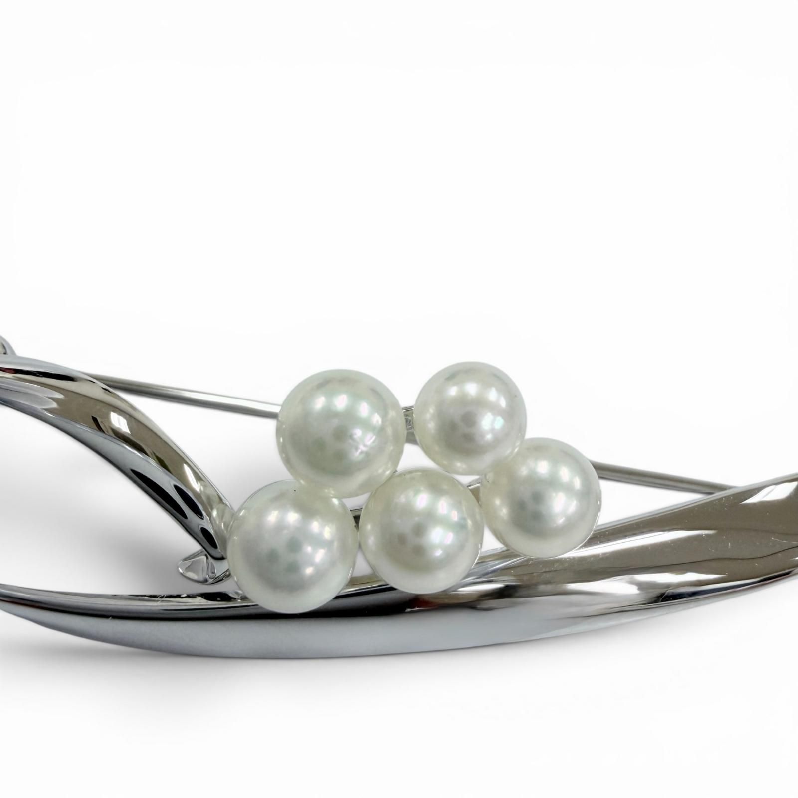 極美品☆MIKIMOTO ミキモト パール アコヤ真珠 ベビーパールブローチ