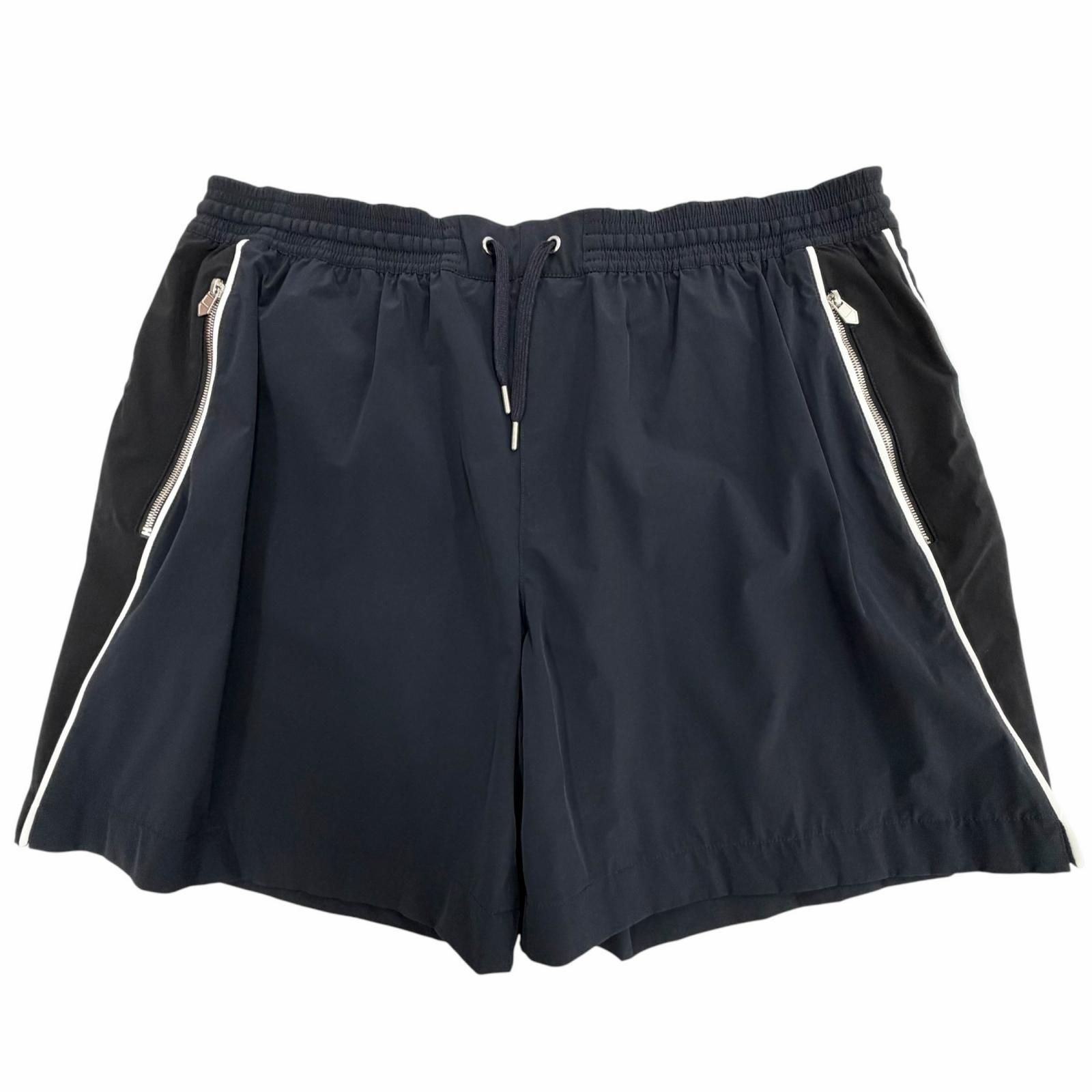 極美品▼HERMES エルメス 25SS 552960HL スイムウェア スイミングショーツ ショートパンツ 水着 ダークネイビー 46 イタリア製 正規品 メンズ