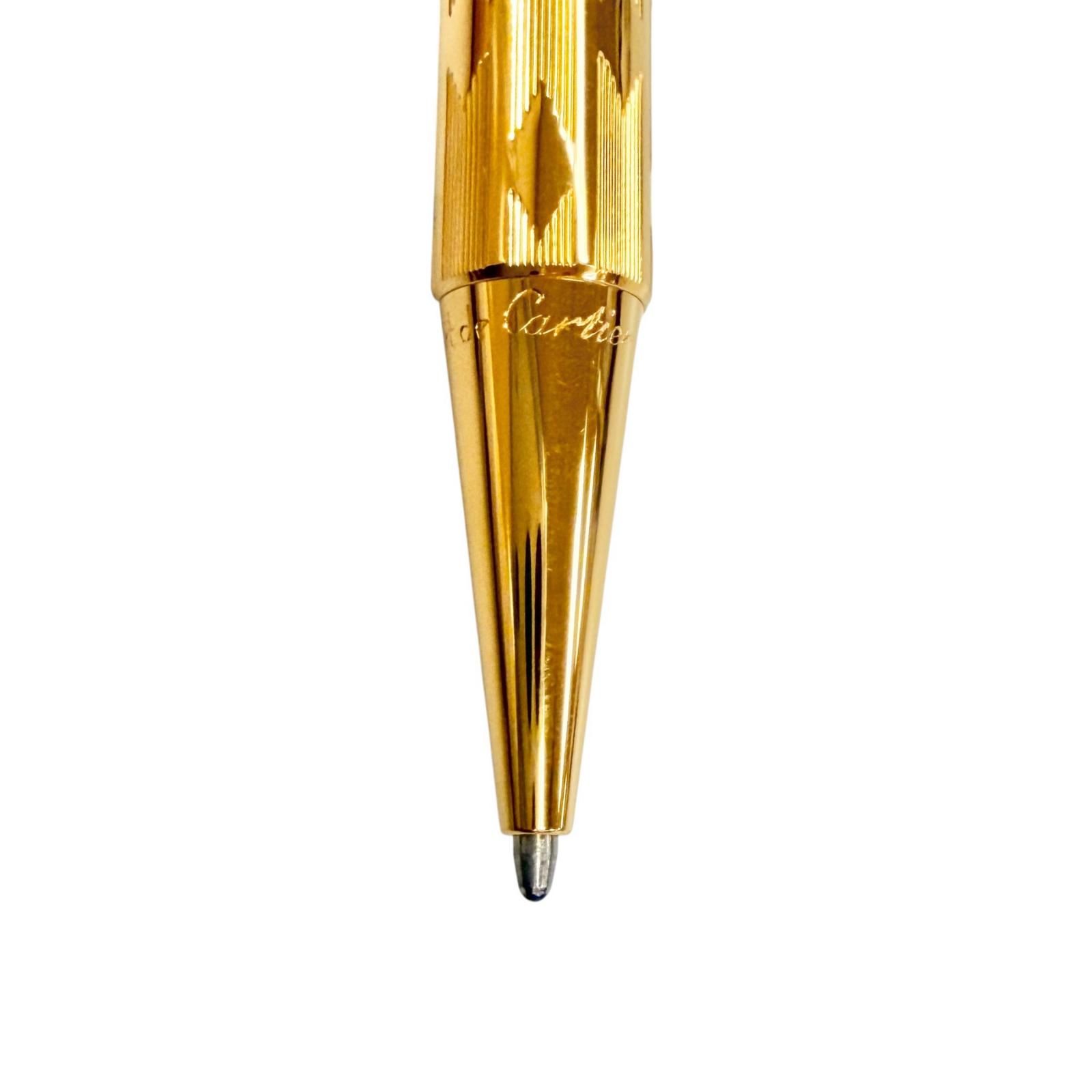 極美品△Cartier カルティエ トリニティ ダイヤ ストライプ柄 ツイスト