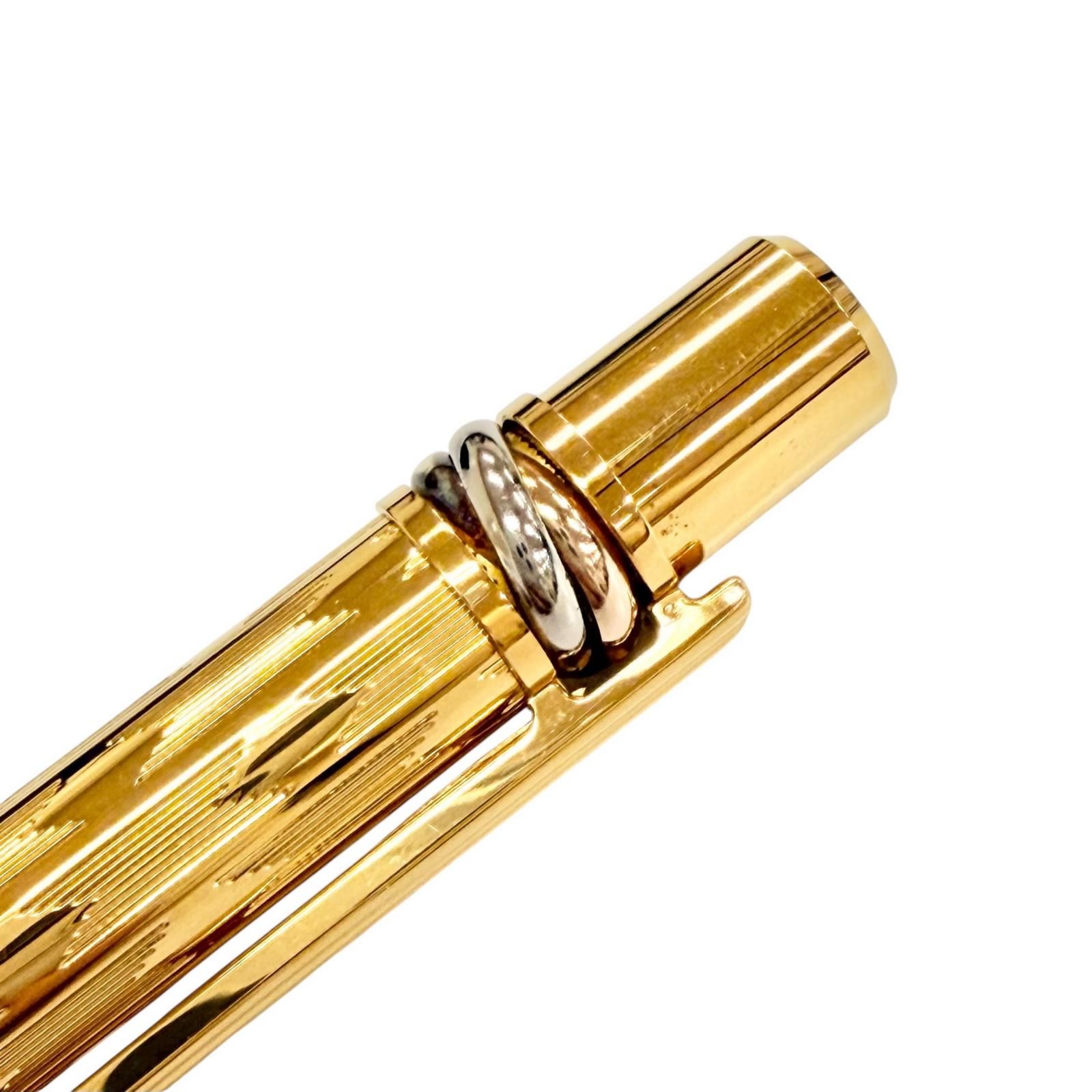 極美品△Cartier カルティエ トリニティ ダイヤ ストライプ柄 ツイスト
